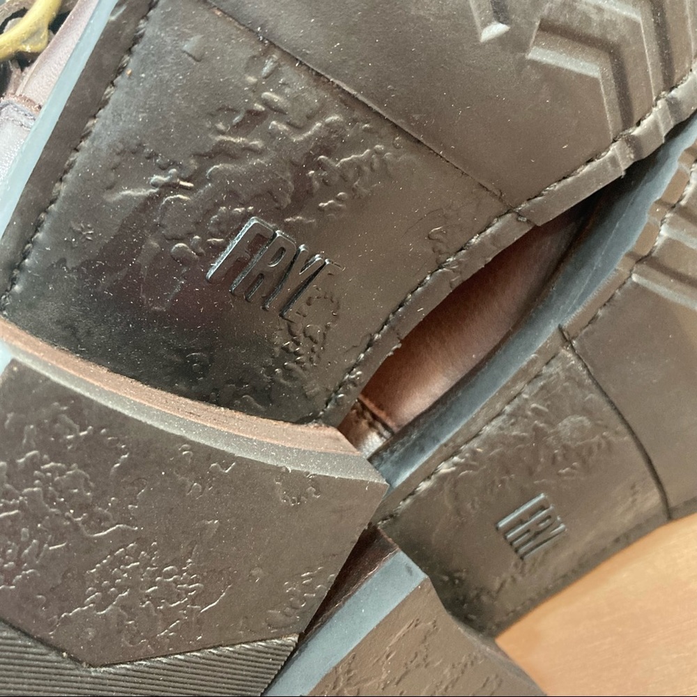 Frye Women's Veronica Short Leather Boot Dark Brown - Picture 12 of 12